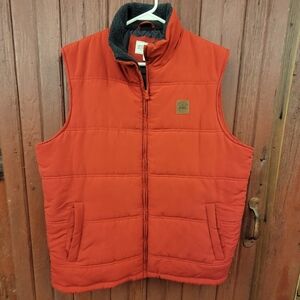 Field & Stream Men’s Large Red Insulated Puffer Vest Fleece Lined